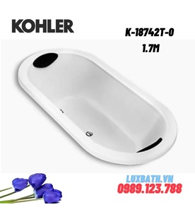Bồn tắm gang tráng men đặt lòng Kohler K-18742T-0 1.7m