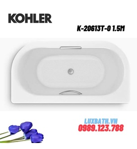 Bồn tắm gang tráng men đặt lòng Kohler K-20613T-0 1.5m