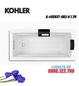 Bồn tắm gang tráng men đặt lòng Kohler K-45593T-GR2-0 1.7M