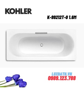 Bồn tắm gang tráng men đặt lòng Kohler K-99212T-0 1.6m