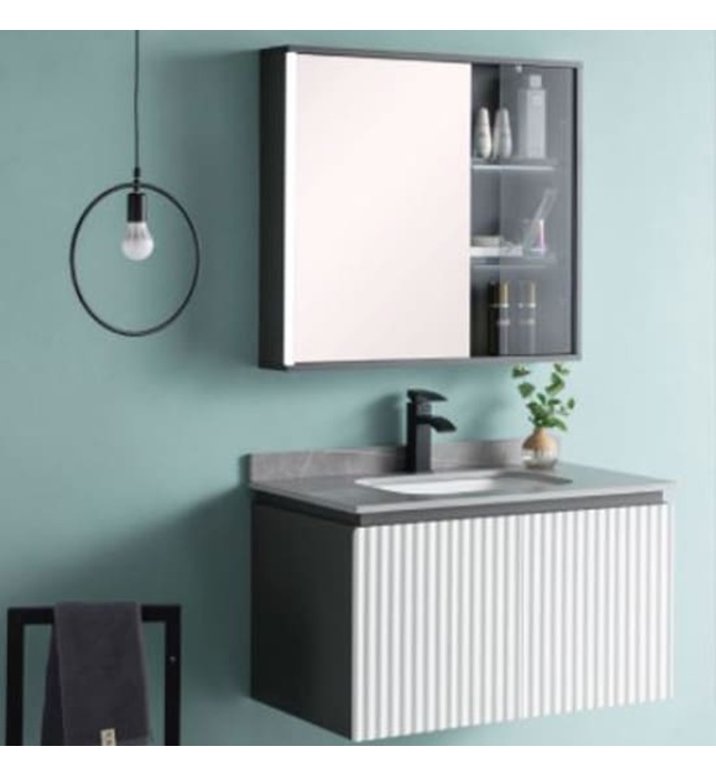 Bộ tủ chậu cao cấp đèn Led Mowoen MW6620-80 80x48cm