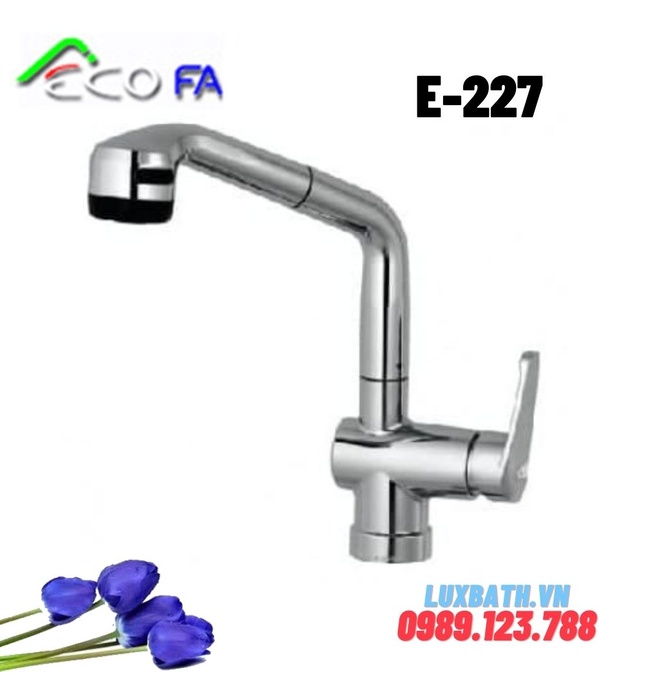 Vòi rửa bát 3 đường nước RO Hàn Quốc Ecofa E-227