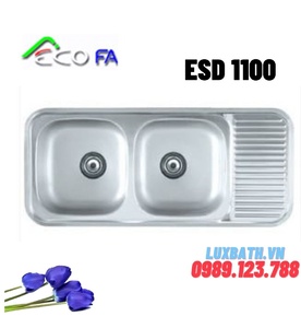 Chậu rửa bát 2 hố 1 bàn Hàn Quốc Ecofa ESD 1100 