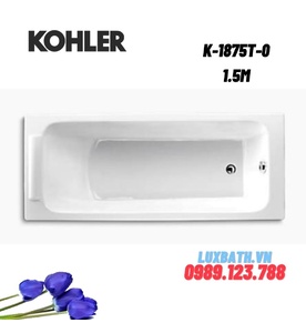 Bồn tắm gang tráng men đặt lòng Kohler K-1875T-0 1.5m