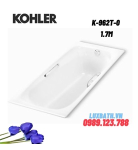 Bồn tắm gang tráng men đặt lòng Kohler K-962T-0 1.7m