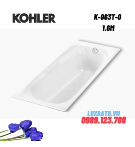 Bồn tắm gang tráng men đặt lòng Kohler K-963T-0 1.6m
