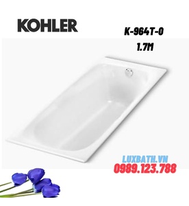 Bồn tắm gang tráng men đặt lòng Kohler K-964T-0 1.7m