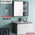 Bộ tủ chậu cao cấp đèn Led Mowoen MW6620-80 80x48cm