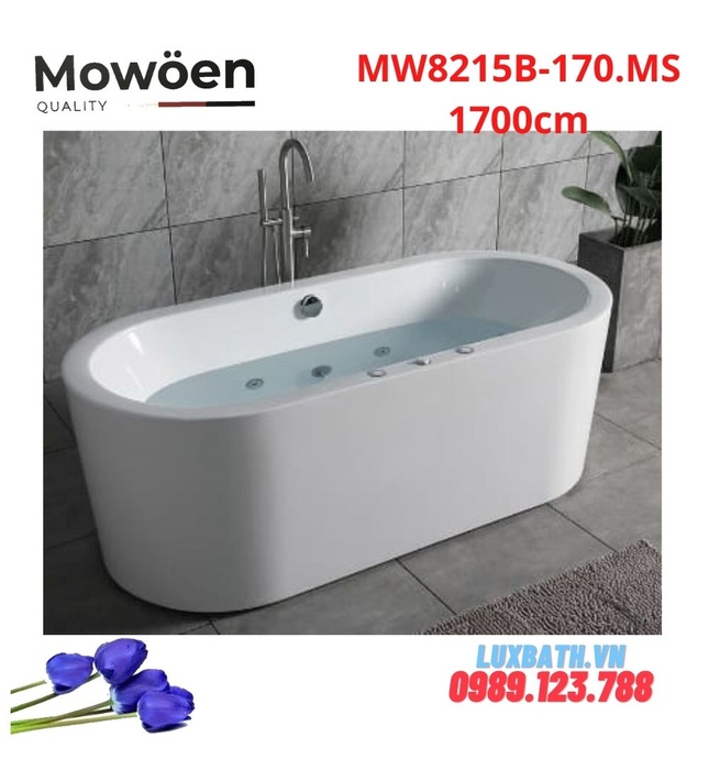 Bồn tắm đặt sàn massage Mowoen MW8215B-170.MS 1700cm