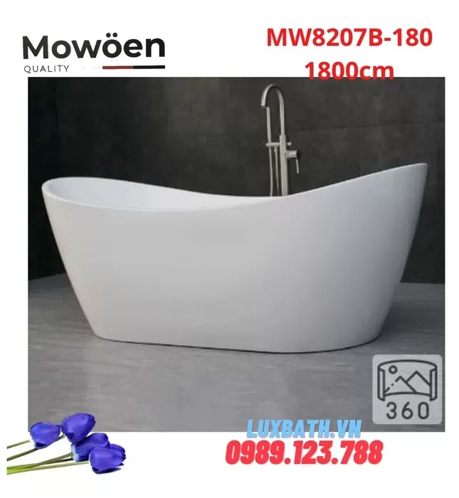 Bồn Tắm Đặt Sàn Mowoen MW8207B-180 1.8m