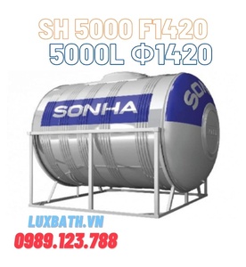Bồn Nước Inox SUS304 Sơn Hà 5000l Nằm Ngang SH 5000N F1420