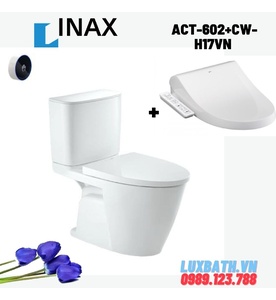 Bồn cầu 1 khối tự động xả nắp điện tử Inax ACT-602+CW-H17VN