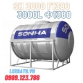 Bồn Nước Inox SUS304 Sơn Hà 3000L Nằm Ngang SH 3000N F1380 