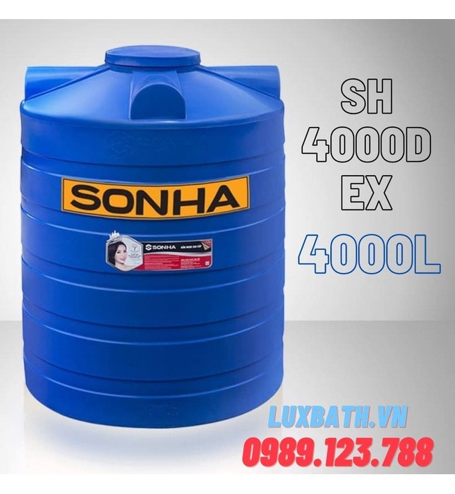 Bồn Nhựa Sơn Hà 4000l Đứng SH 4000EX D