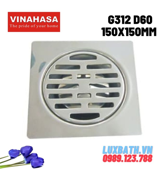 Ga thoát sàn Vinahasa G312 D60 150x150mm 