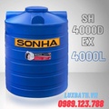 Bồn Nhựa Sơn Hà 4000l Đứng SH 4000EX D
