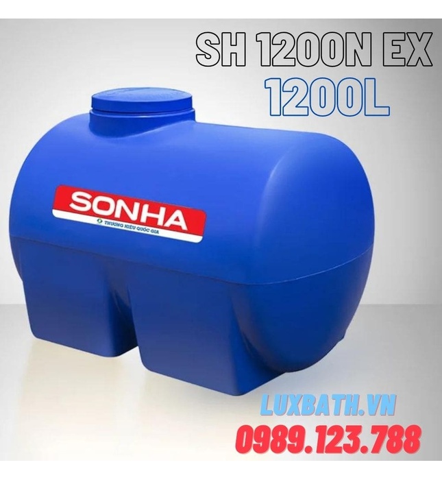 Bồn Nhựa Sơn Hà 1200l Nằm Ngang SH 1200EX N