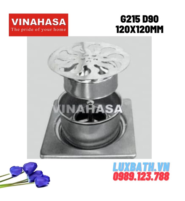 Ga thoát sàn Vinahasa G215 D90 120x120mm