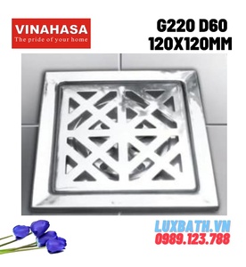 Ga thoát sàn Vinahasa G220 D60 120x120mm 