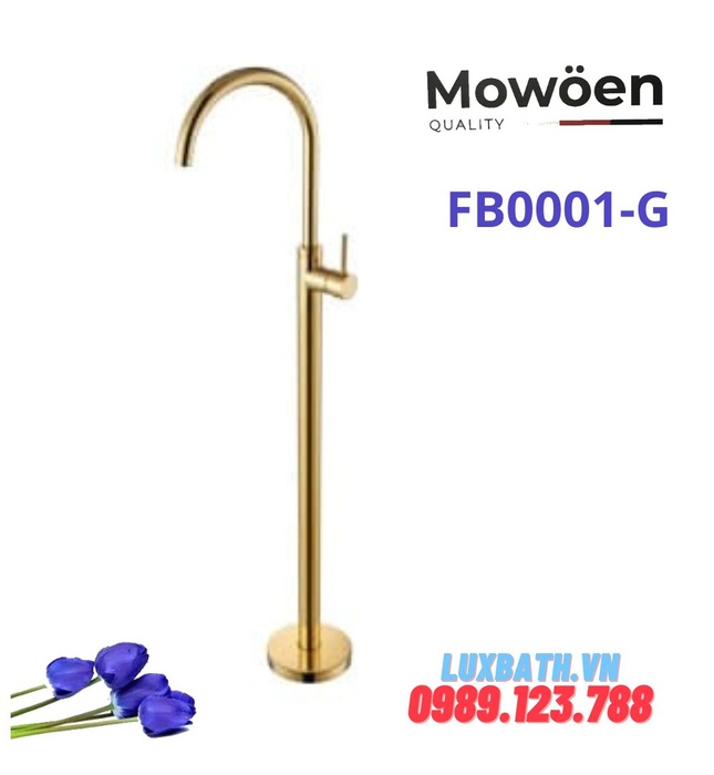 Vòi xả bồn tắm đặt sàn Mowoen FB0001-1G