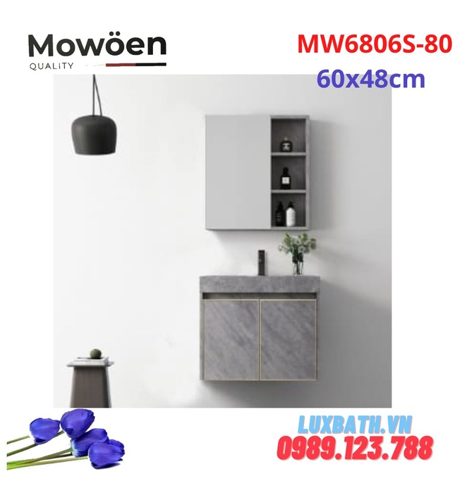 Bộ tủ chậu cao cấp Mowoen MW6806S-80 80x48cm