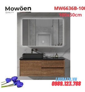 Bộ tủ chậu cao cấp đèn Led Mowoen MW6636B-100 100x50cm