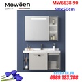 Bộ tủ chậu cao cấp đèn Led Mowoen MW6638-90 90x50cm