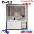 Bộ tủ chậu cao cấp đèn Led Mowoen MW6652W-80 80x50cm