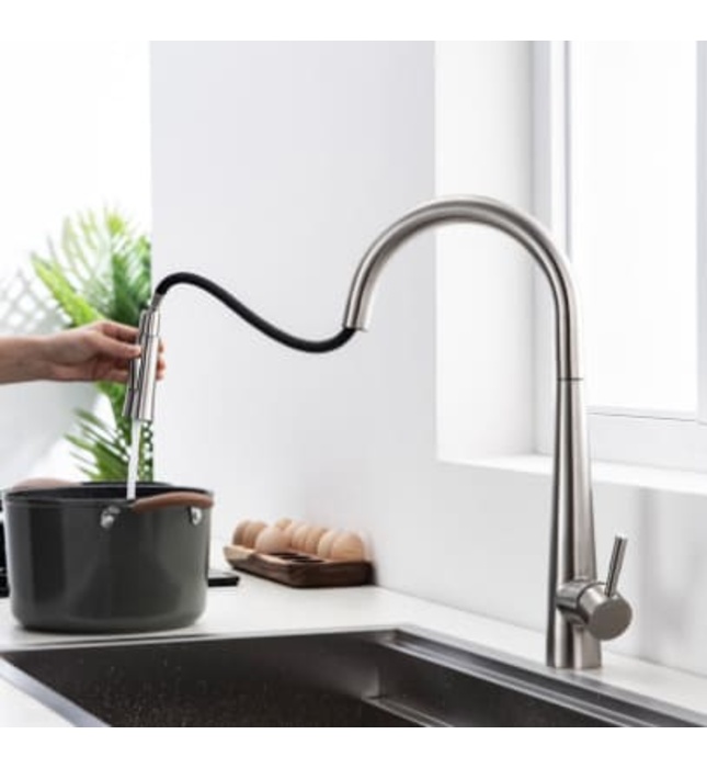 Vòi rửa bát nóng lạnh rút dây Mowoen MFK0001S