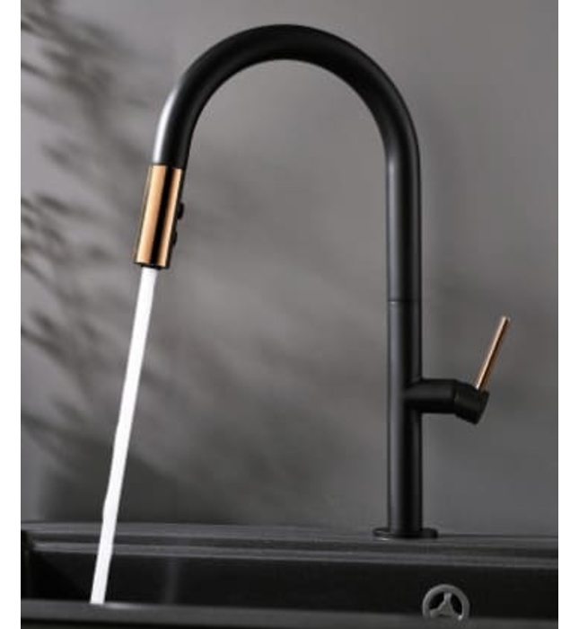 Vòi rửa bát nóng lạnh rút dây Mowoen MFK0002B