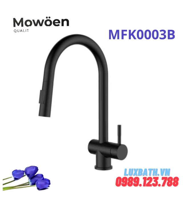 Vòi rửa bát nóng lạnh rút dây Mowoen MFK0003B