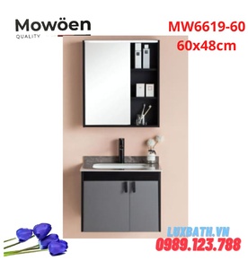 Bộ tủ chậu cao cấp đèn Led Mowoen MW6619-60 60x48cm
