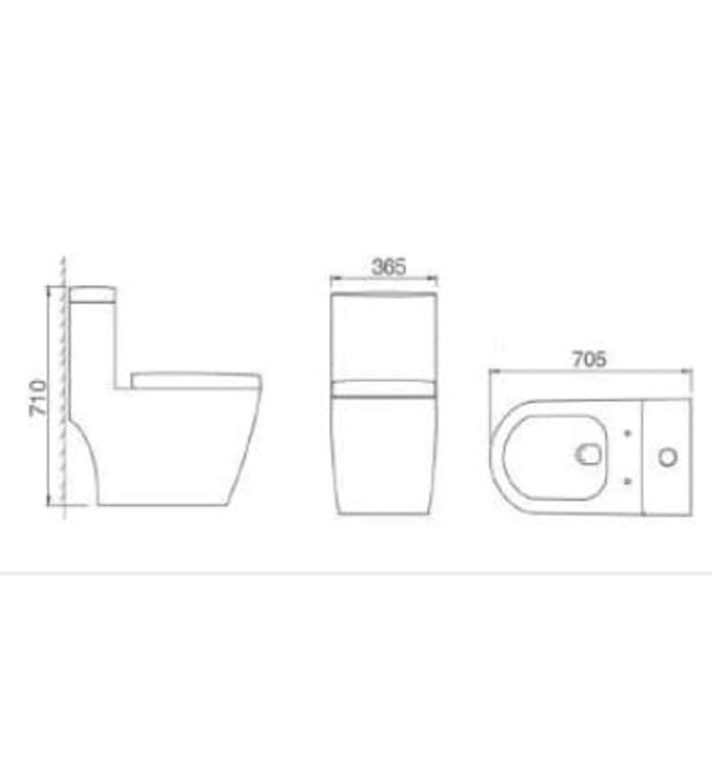 Bồn cầu 1 khối nắp êm Hàn Quốc HADO W-1901