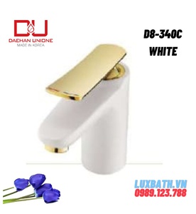 Vòi chậu nóng lạnh Hàn Quốc Daehan D8-340C White