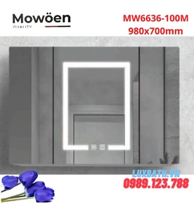 Tủ gương cao cấp đèn Led Mowoen MW6636-100M 980x700mm