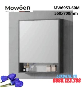 Tủ gương cao cấp đèn Led Mowoen MW6953-60M 550x700mm 