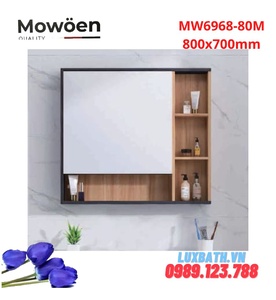 Tủ gương cao cấp đèn Led Mowoen MW6968-80M 800x700mm