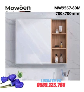 Tủ gương cao cấp đèn Led Mowoen MW9567-80M 780x700mm