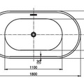 Bồn tắm đặt sàn Mowoen MW8207B-180 1800cm