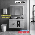 Bộ tủ chậu cao cấp đèn Led Mowoen MW6608B-80 800x500mm