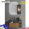 Bộ tủ chậu cao cấp đèn Led Mowoen MW6622-80 800x500mm