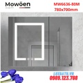 Tủ gương cao cấp đèn Led Mowoen MW6636-80M 780x700mm 