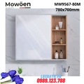 Tủ gương cao cấp đèn Led Mowoen MW9567-80M 780x700mm