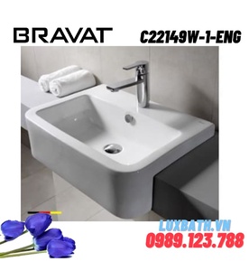 Chậu rửa mặt dương vành BRAVAT C22149W-1-ENG