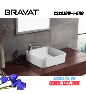 Chậu rửa mặt dương bàn cao cấp BRAVAT C22238W-1-ENG