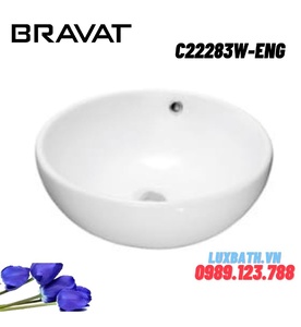 Chậu rửa mặt dương bàn cao cấp BRAVAT C22283W-ENG