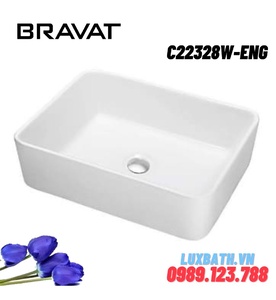 Chậu rửa mặt dương bàn cao cấp BRAVAT C22328W-ENG
