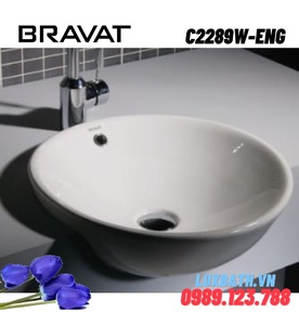 Chậu rửa mặt bán dương cao cấp BRAVAT C2289W-ENG