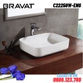 Chậu rửa mặt dương bàn cao cấp BRAVAT C22250W-ENG