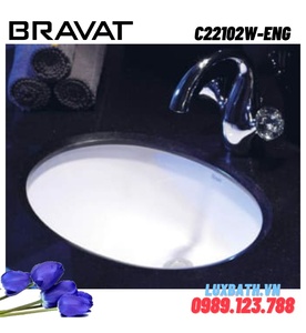 Chậu rửa mặt âm bàn cao cấp BRAVAT C22102W-ENG